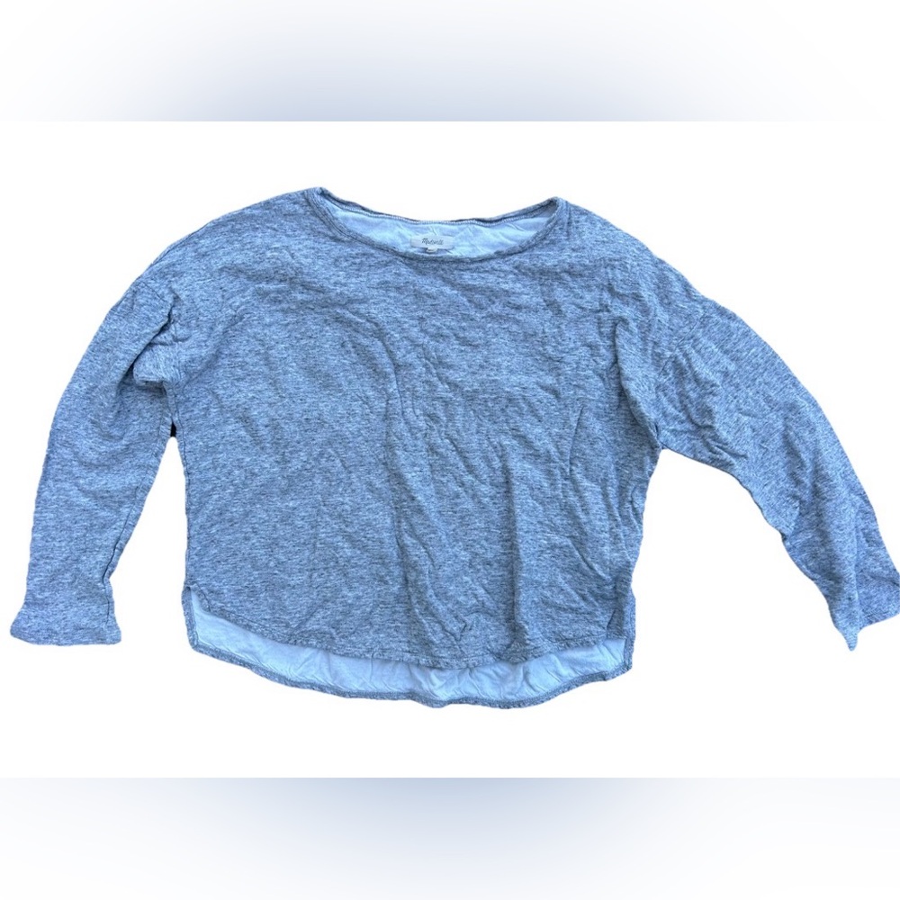 Madewell Women’s Grey Knit Long-Sleeve Shirt